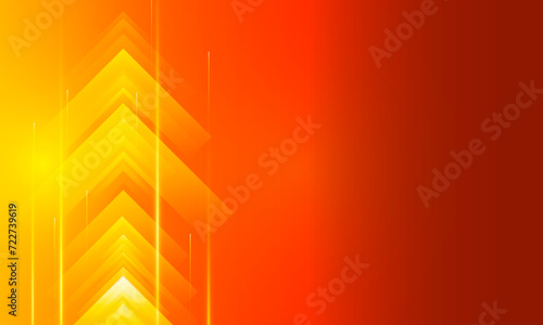 High Orange Speed concept Arrow up Light out technology background Hitech communication concept innovation background, vector design