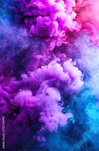 Smoke bomb, color explosion, vivid background smoke, fog and dust of colorful shades.