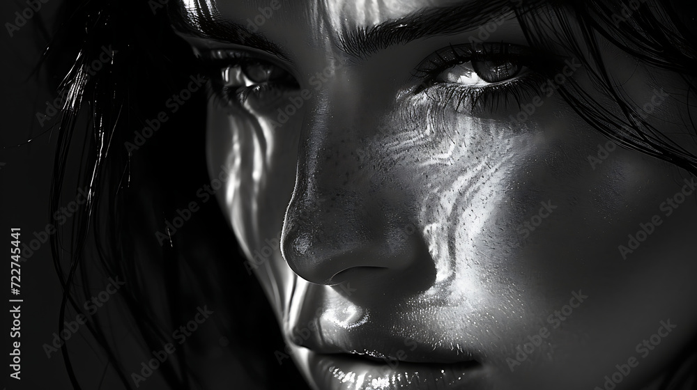 black and white portrait of a woman black and white portrait of a woman