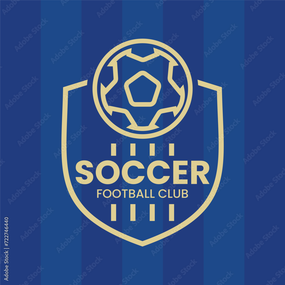 soccer fc logo template design elegant style soccer fc logo template design elegant style
