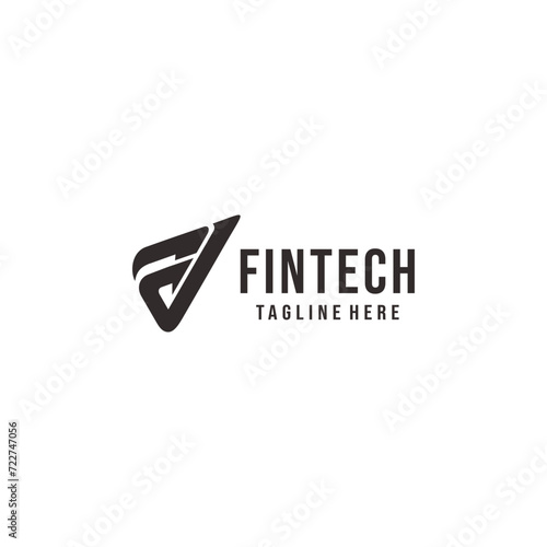 LETTER F TECHNOLOGY - LOGO DESIGN TEMPLATE