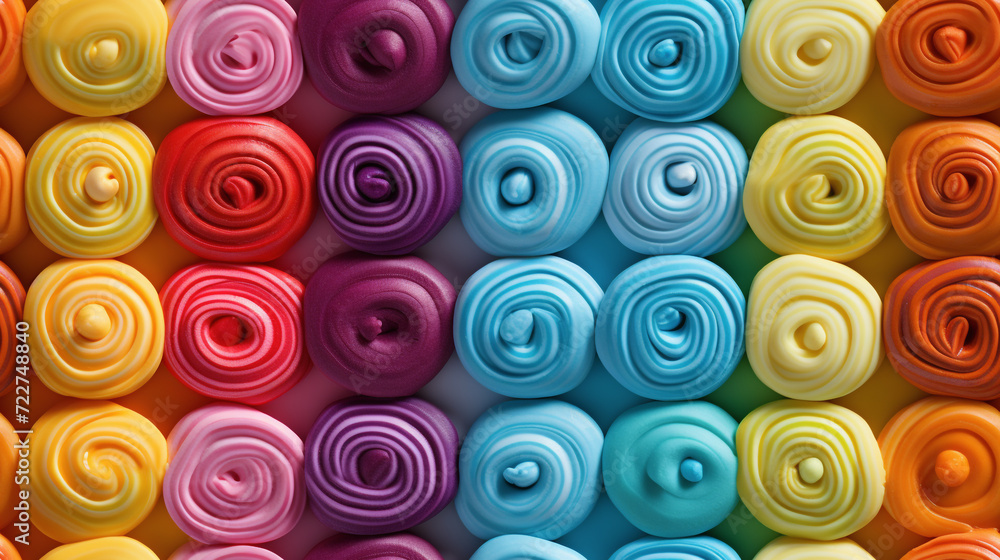 seamless pattern and background of candies in different sizes and colors seamless pattern and background of candies in different sizes and colors