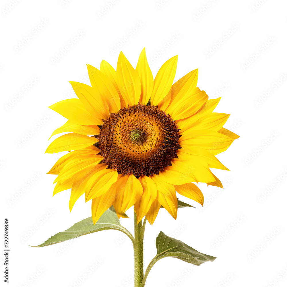 Fototapeta premium Beautiful sunflower isolated on white