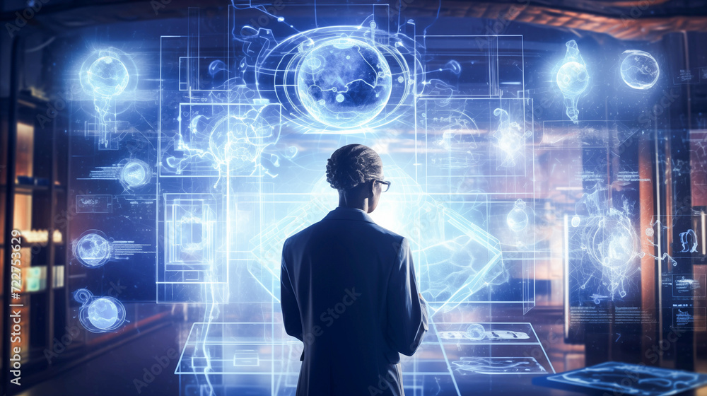 Doctor using digital devices with touchscreen interfaces in a futuristic world for medical research and diagnosis in the digital age connecting global networks of healthcare Doctor using digital devices with touchscreen interfaces in a futuristic world for medical research and diagnosis in the digital age connecting global networks of healthcare