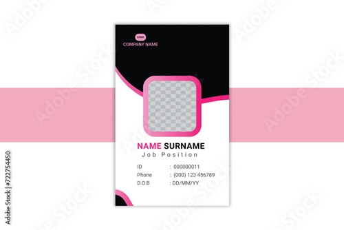 Simple identity card design. minimal concept
