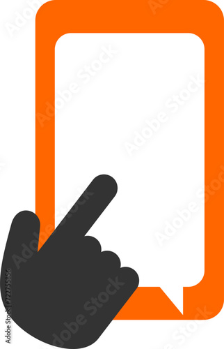 hand smartphone touch digital swap