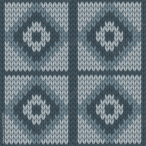 Grey knitted pattern. knitted vector pattern. Seamless gradient pattern for clothing, wrapping paper, backdrop, background, gift card.