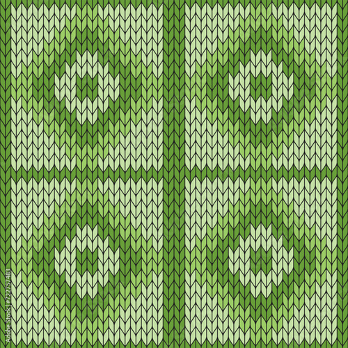 Light green knitted pattern. knitted vector pattern. Seamless gradient pattern for clothing, wrapping paper, backdrop, background, gift card.