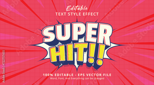 Super Hit Comic Editable Text Effect, 3d Comic effect style