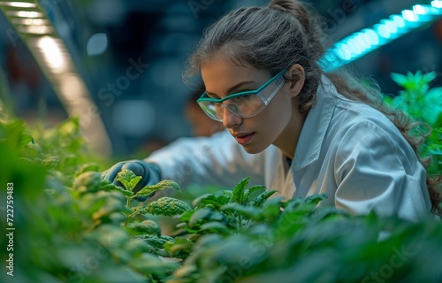 Together, a group of scientists and researchers are creating new vegetable plant species in an experimental farm facility.