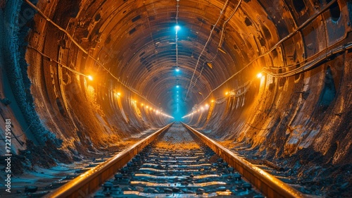 Amsterdam's north-south subway line is currently building a subway tunnel. with the subway line's concrete floor