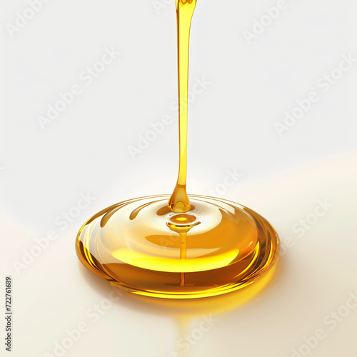 Drop of sunflower oil on isolated background