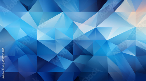 Geometric shapes on abstract blue background © alexkich