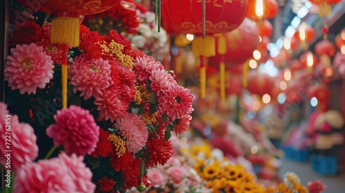 Traditional Chinese New Year Flower Market, Chinese New Year © Flowstudio