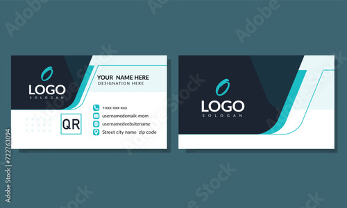 Simple clean personal minimal Business Card Design elegant creative modern corporate professional Visiting Card abstract company name And Logo visiting business card template design. Colourfull photo