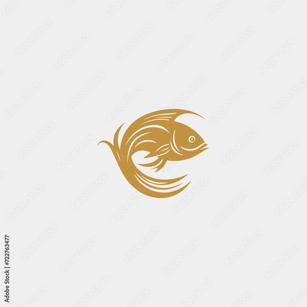 Fototapeta premium Fish logo design vector template