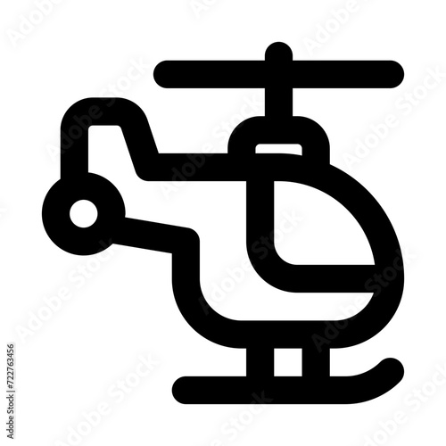 Helicopter Line Icon