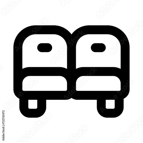 Waiting Chair Line Icon