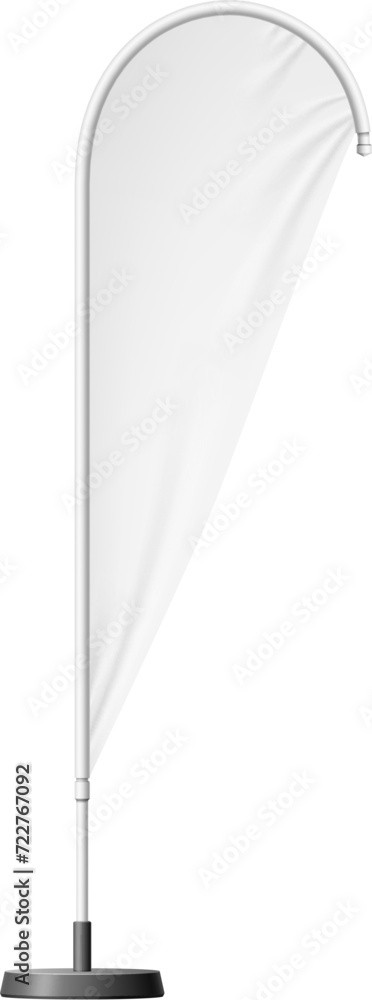 Realistic banner stand, beach flag blank mockup, for promoting events ...