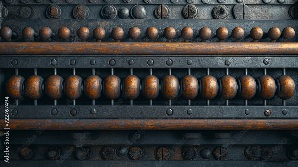 An abacus reinterpreted as a functional piece of modern office furniture, An abacus reinterpreted as a functional piece of modern office furniture,
