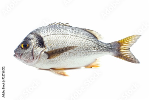 Gilt-head bream (dorado) isolated on white background. With clipping path.