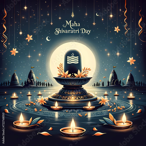 Illustration of the Hindu Maha Shivaratri Day celebration