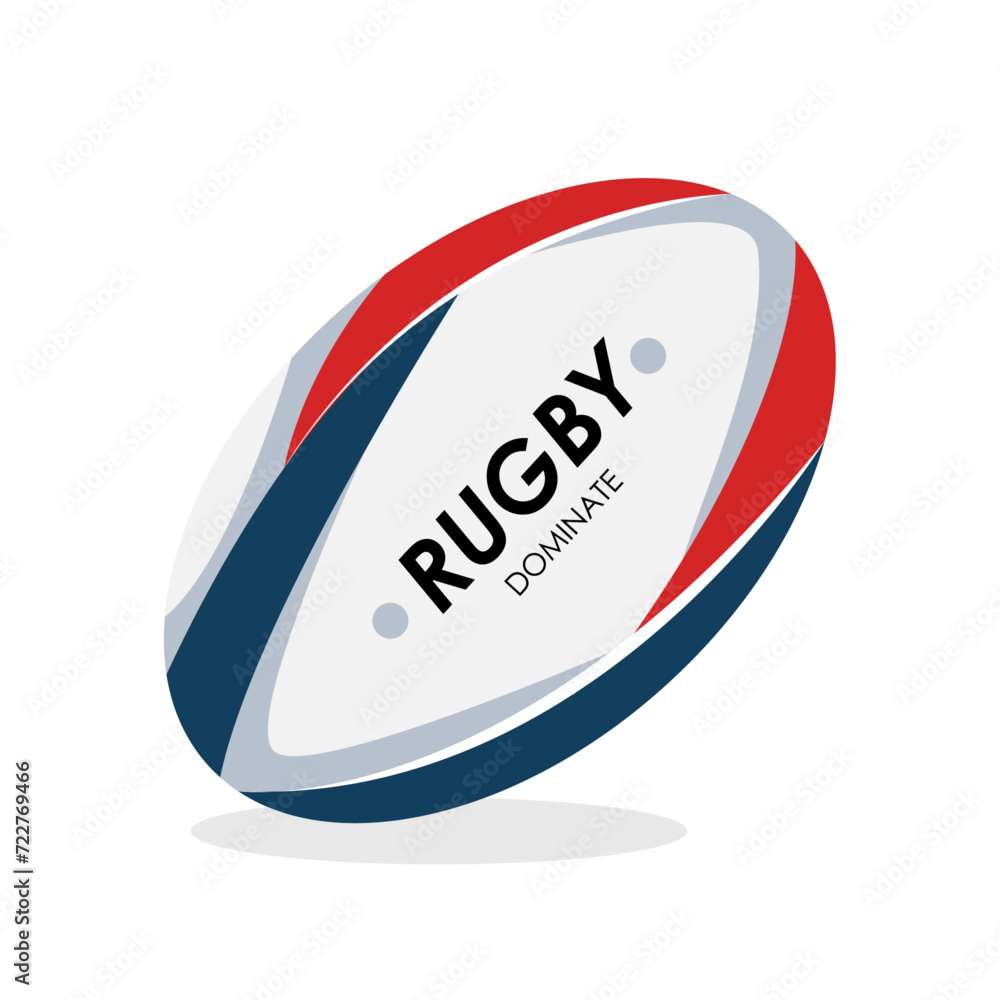 rugby ball red, white and blue design. american football vector illustration rugby ball red, white and blue design. american football vector illustration