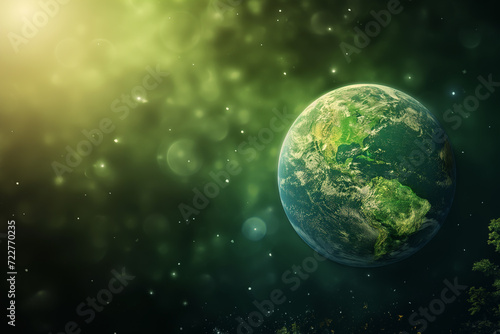 Earth in universe. Earth's day concept background. Copy Space. © Junnie