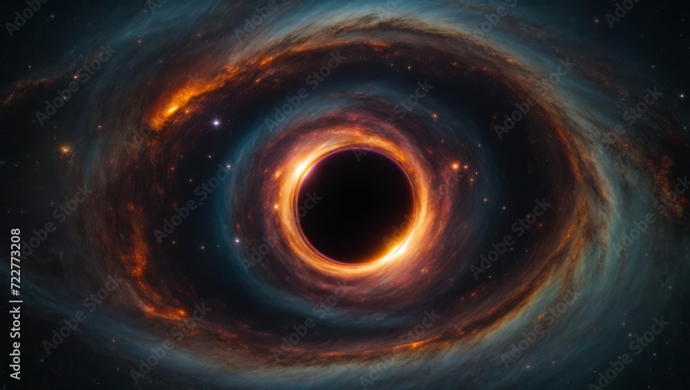 Blackhole in space. Abstract cosmos background