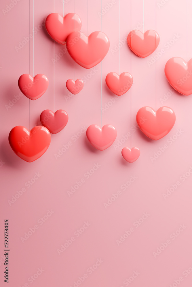 Various heart shapes to convey love with your heart for a happy Valentine's Day.