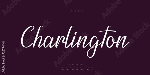 Abstract Fashion font alphabet. Minimal modern urban fonts for logo, brand etc. Typography Calligraphy typeface uppercase lowercase and number. vector illustration
