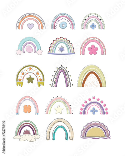 Simple and Unique Rainbow Design Set