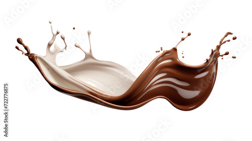 chocolate milk liquid splash isolated photo