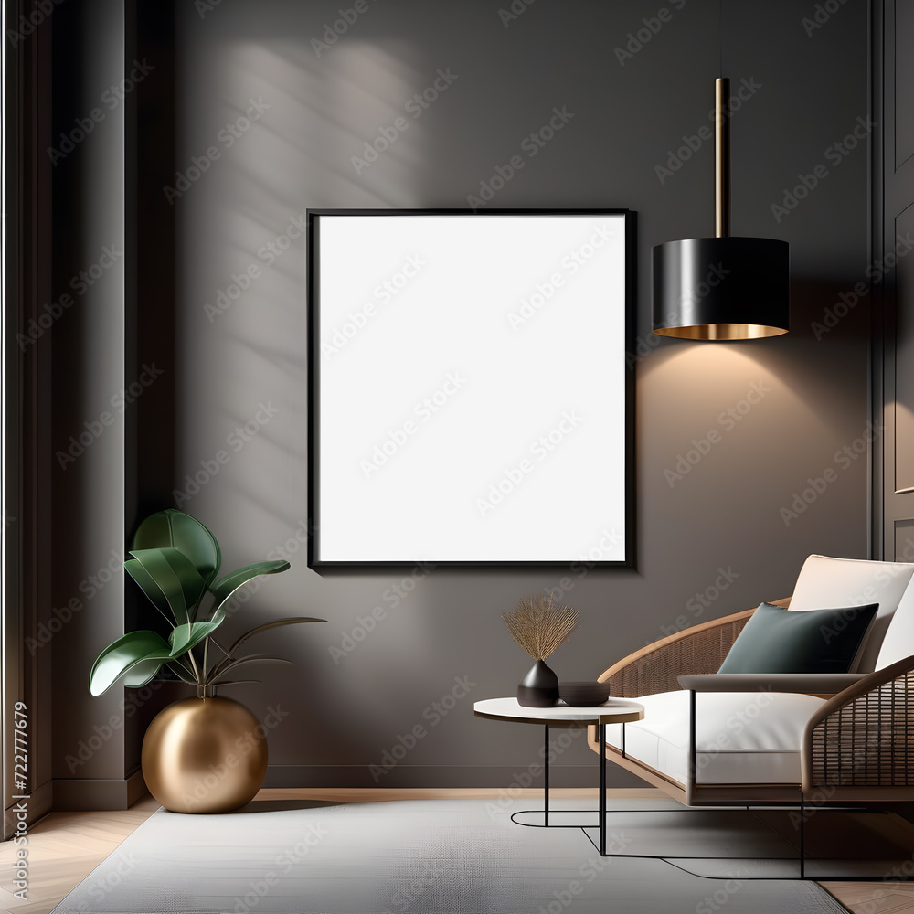 Frame mockup, ISO A paper size. Living room wall poster mockup. office room poster mockup. Interior mockup with house background. Modern interior design. like 3D render mockup image, banner mockup Frame mockup, ISO A paper size. Living room wall poster mockup. office room poster mockup. Interior mockup with house background. Modern interior design. like 3D render mockup image, banner mockup