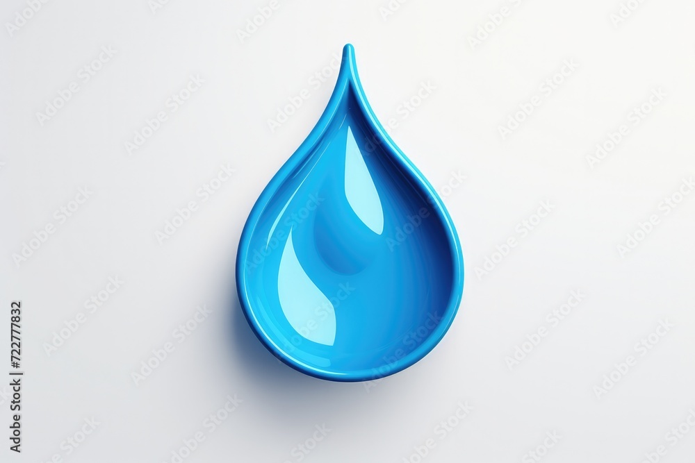 Water drop 3D render image isolated on clean studio background Water drop 3D render image isolated on clean studio background
