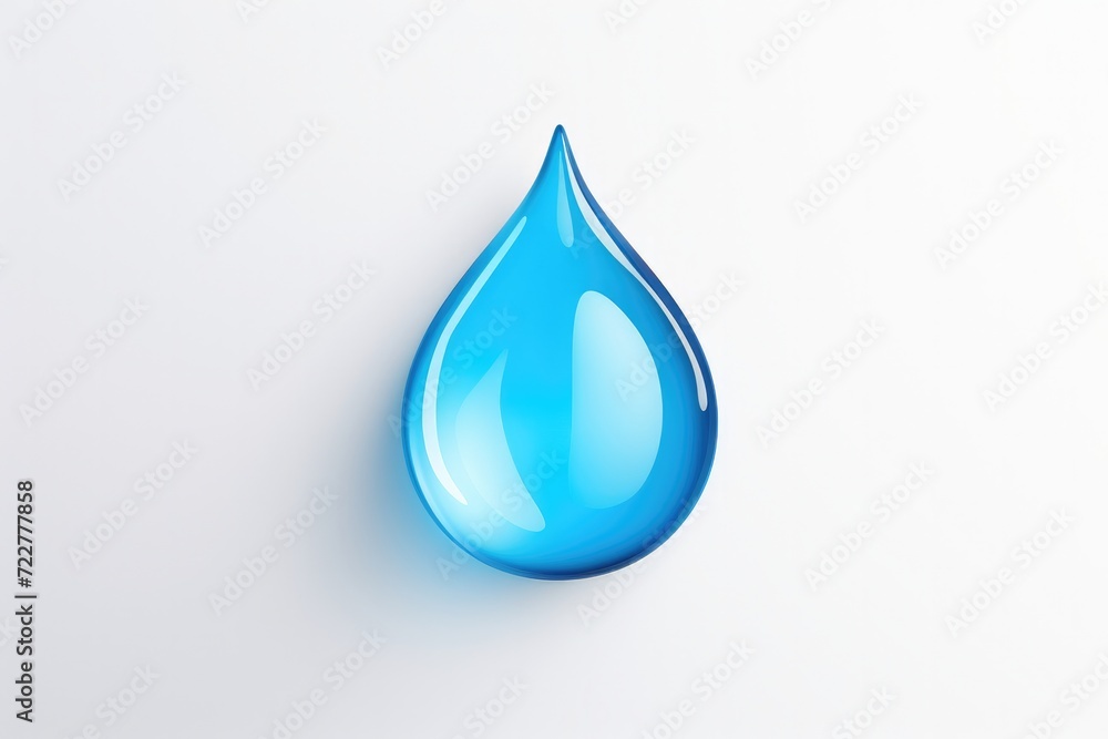 Water drop 3D render image isolated on clean studio background Water drop 3D render image isolated on clean studio background