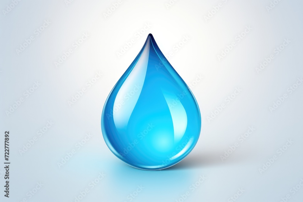 Water drop 3D render image isolated on clean studio background Water drop 3D render image isolated on clean studio background
