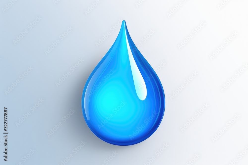 Water drop 3D render image isolated on clean studio background Water drop 3D render image isolated on clean studio background