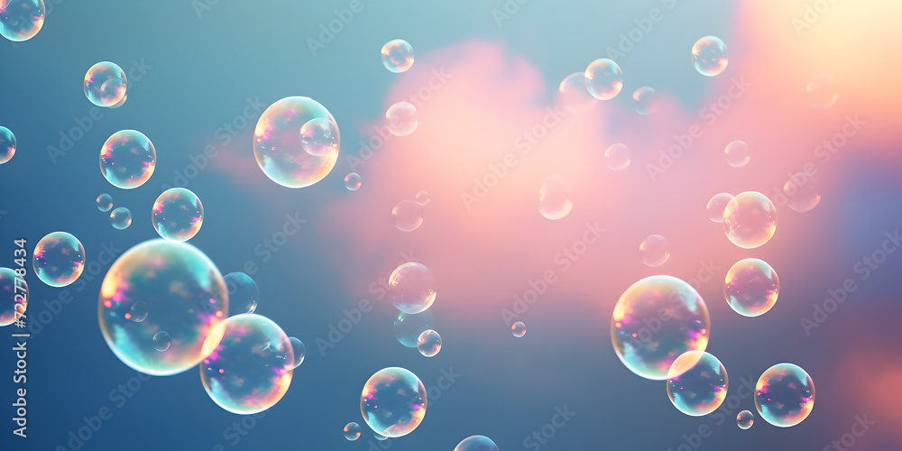 bubbles flying in the sky