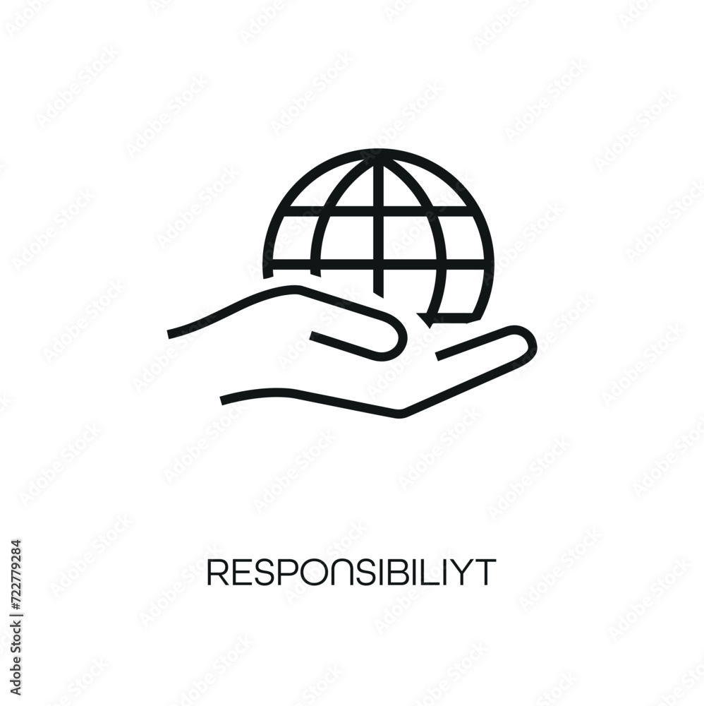 responsibility icon on white background responsibility icon on white background