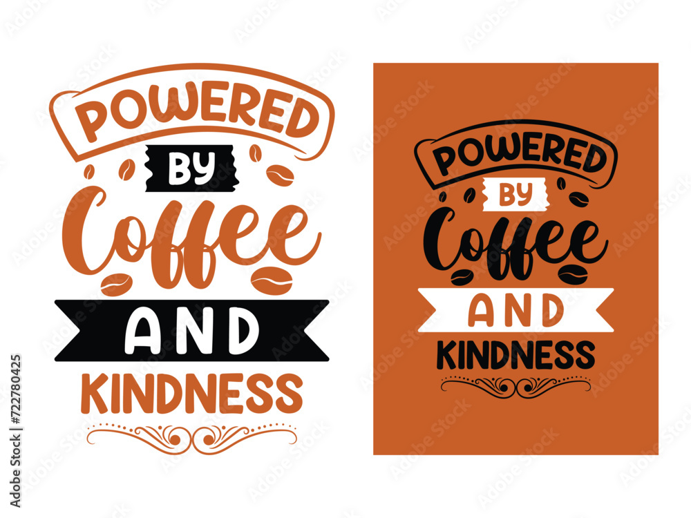 Obraz premium Typography coffee colorful vector design for print on demand 