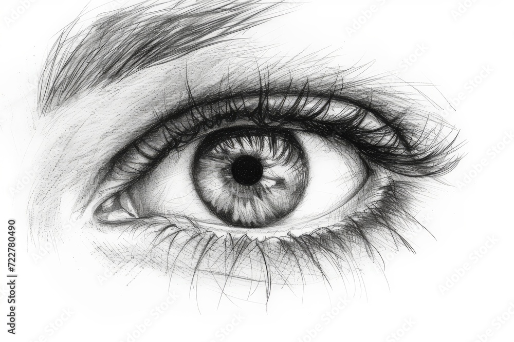 Intense Human Eye Sketch Outline Drawings Intense Human Eye Sketch Outline Drawings