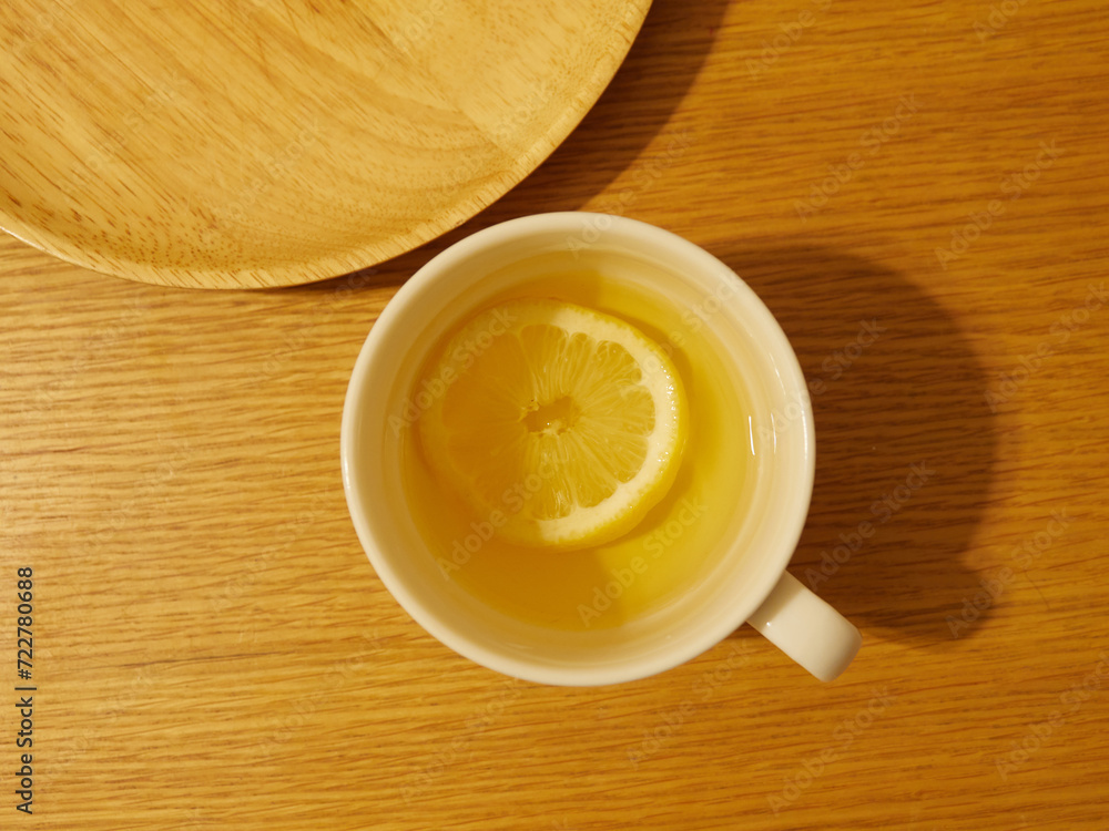 暖かいレモン茶の様子 暖かいレモン茶の様子