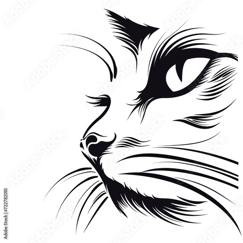 Head Of Cat Illustration