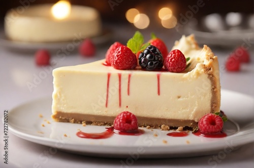 cheesecake with raspberry