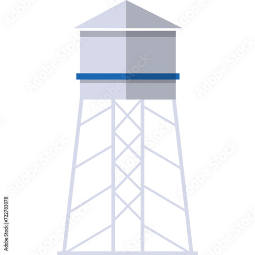 Prison tower for debtor vector flat icon