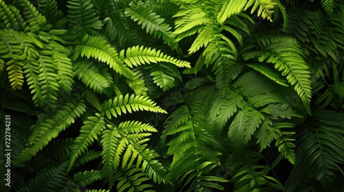 Lush Green Ferns in Soft Light photo