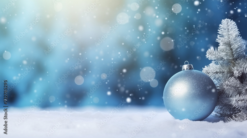 Background with Christmas snowy fir tree and Christmas toys, snow. Background with Christmas snowy fir tree and Christmas toys, snow.