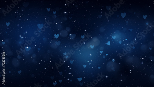 A minimalist background featuring a night sky filled with constellations forming a heart shape