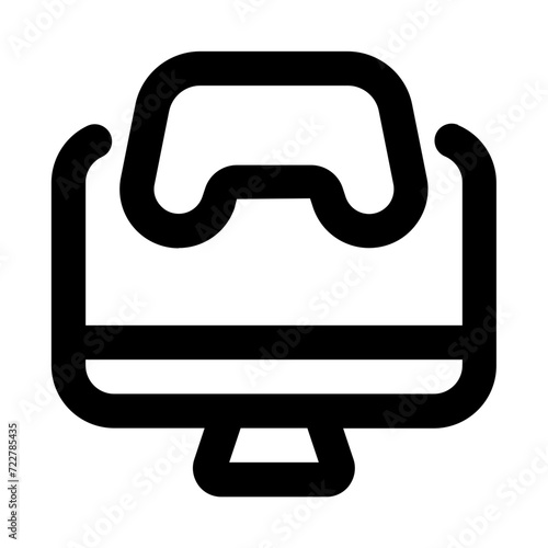 Computer Game Line Icon